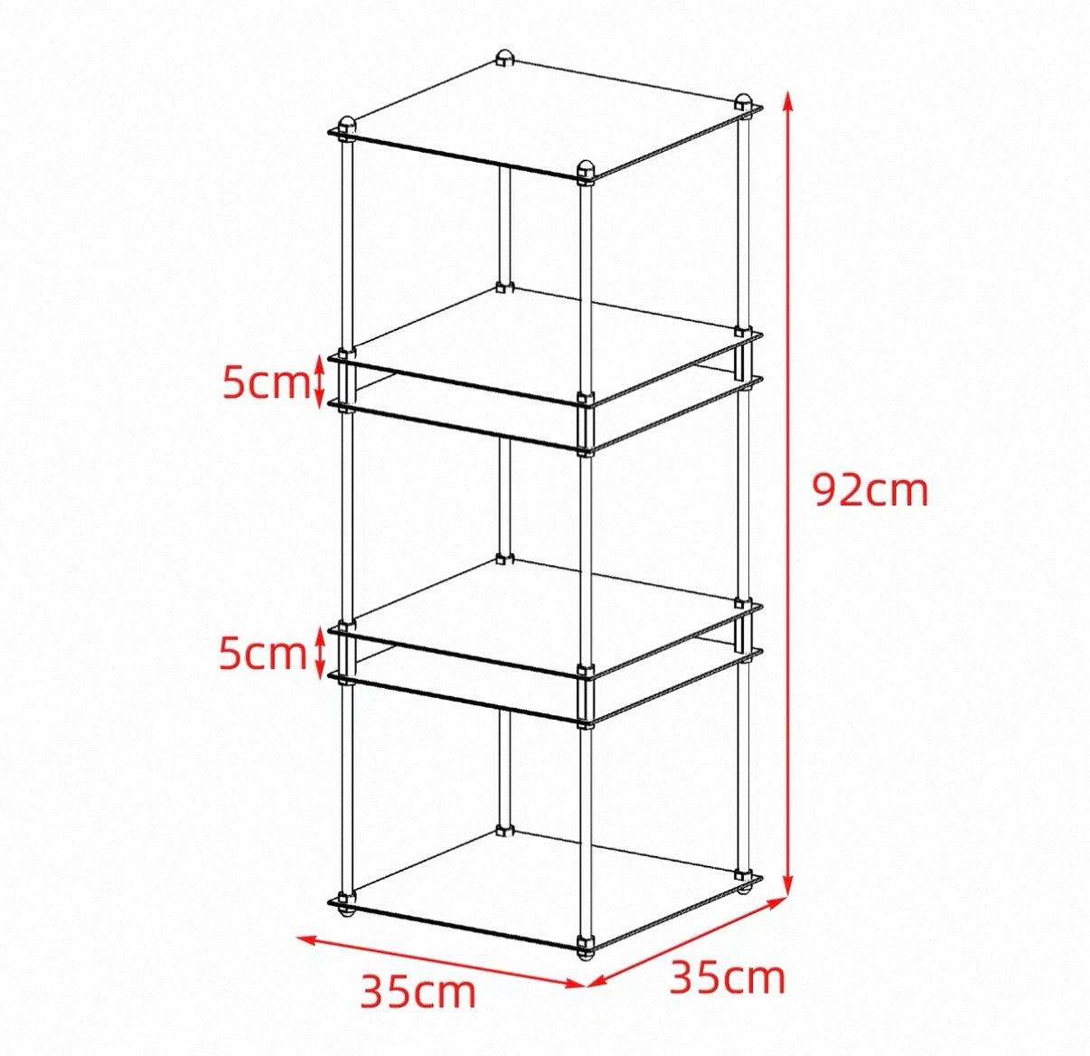 NORDEN Etage — Modular Stainless Steel Shelving System