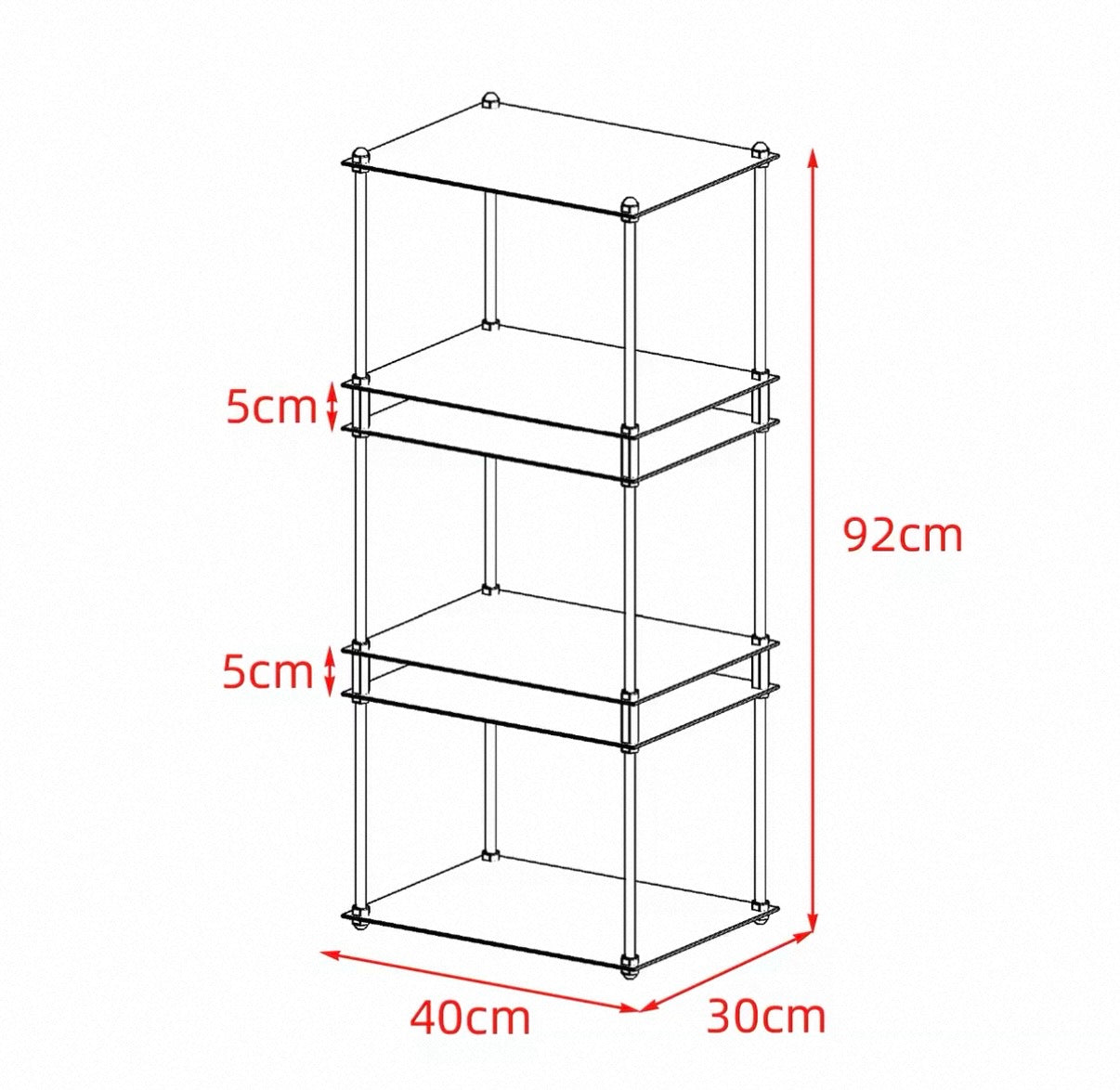 NORDEN Etage — Modular Stainless Steel Shelving System