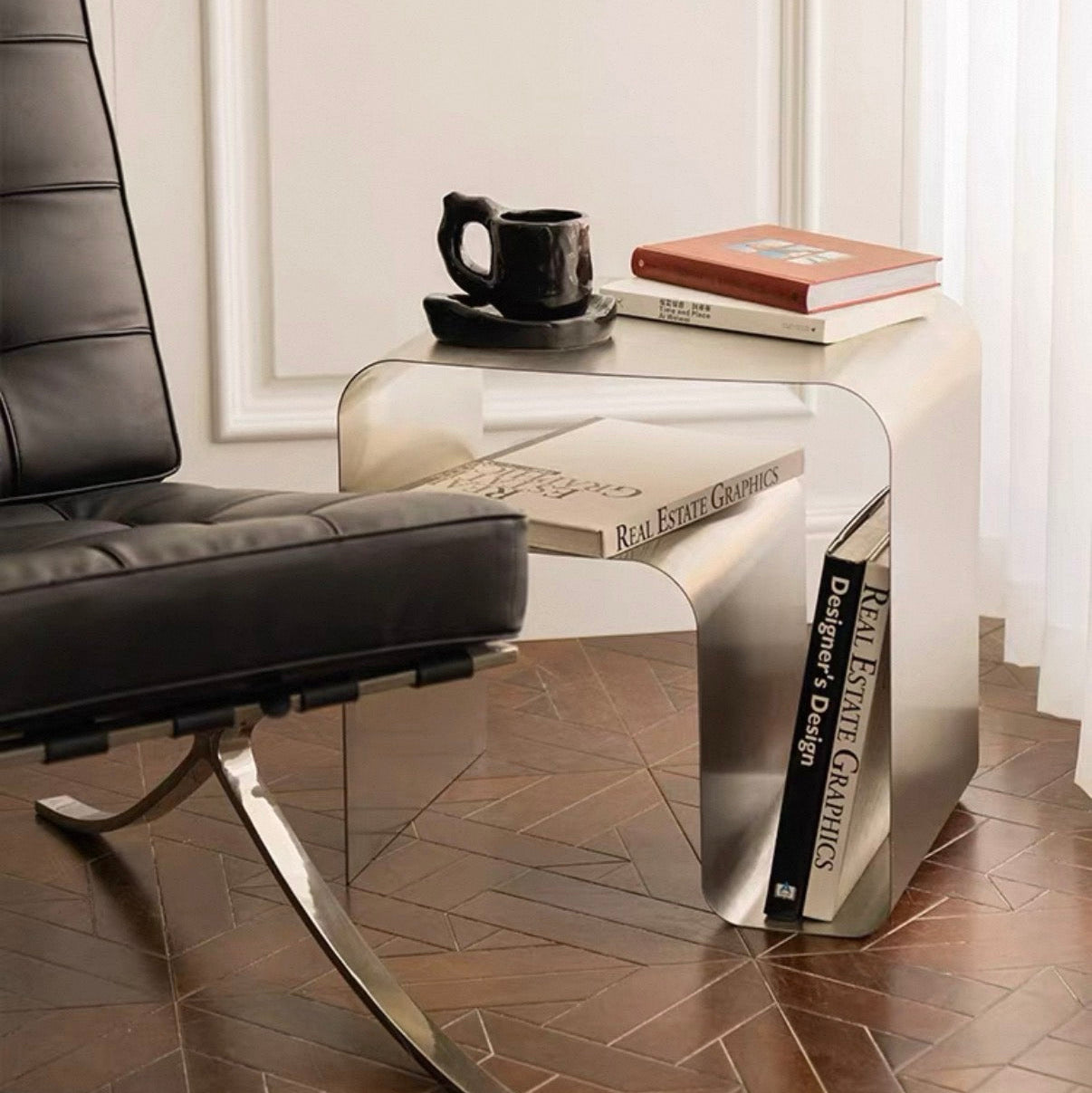 NORDEN Bøge — Stainless Steel Side Table