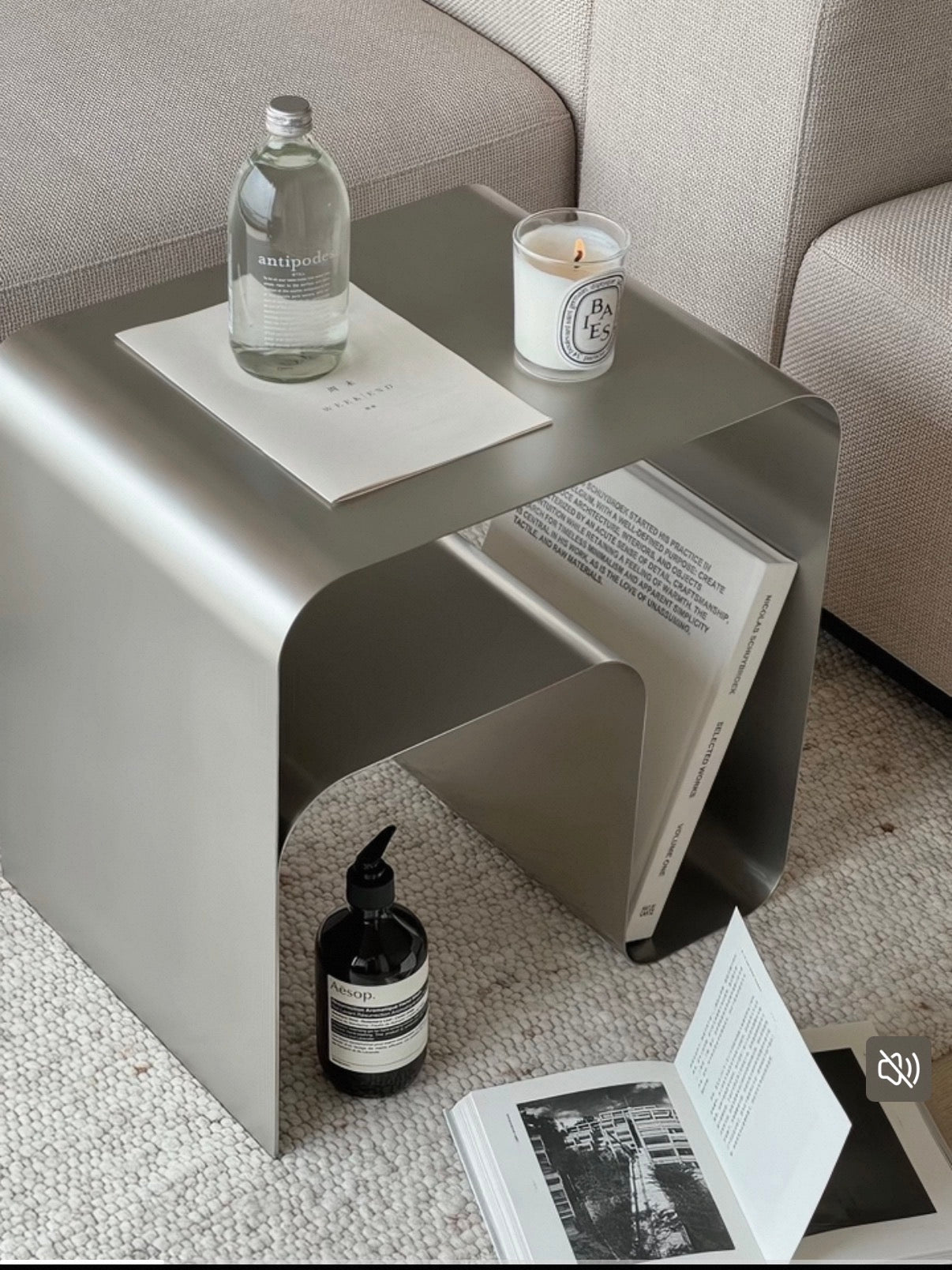 NORDEN Bøge — Stainless Steel Side Table